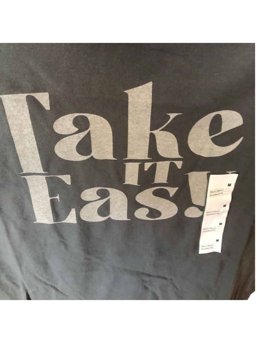 Goodfellow & Co Grey White Take It Easy Short Sleeve Tee M - Picture 3 of 5